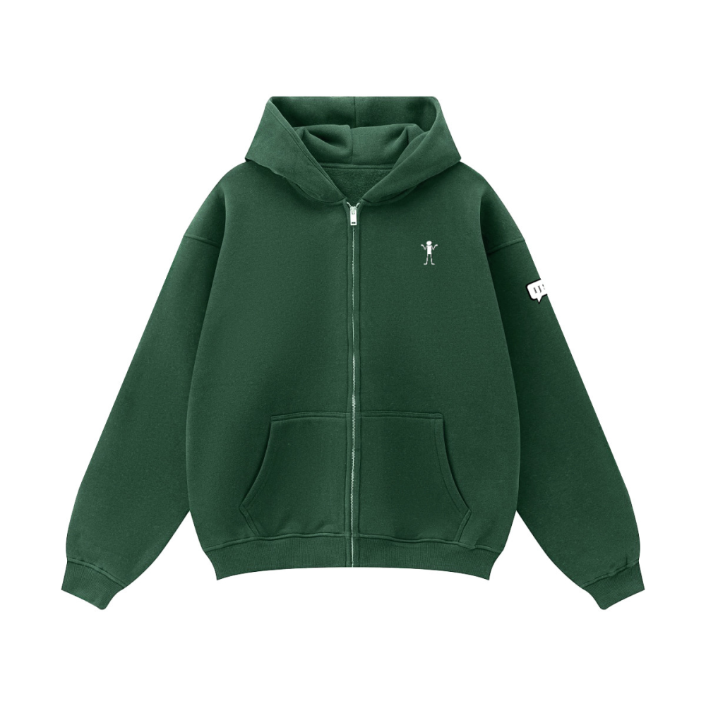 IJS: Zip Hoodie "I'm Just Saying..."Unisex Fleece Zip-up Oversized Hoodie(380GSM)