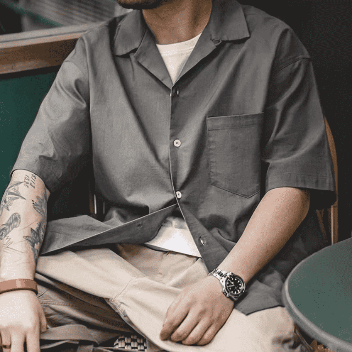 BrandoLa: Cuban Collar Shirt – Short Sleeve Cotton