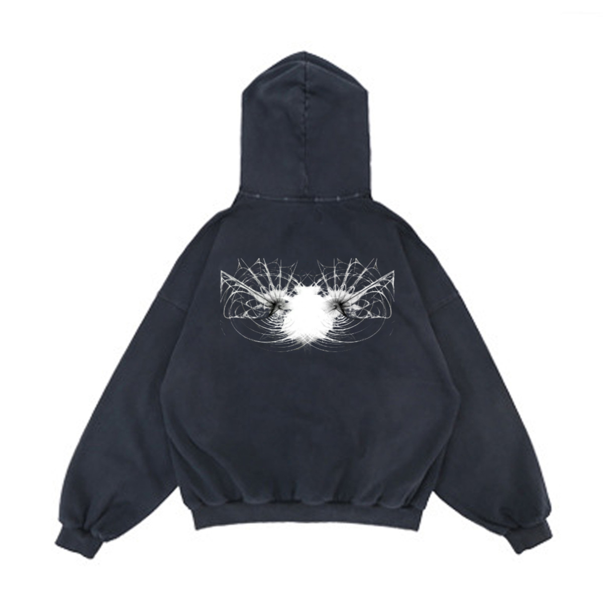 BrandoLa: Reverse Pocket Distressed Hoodie – Webbed Goggles