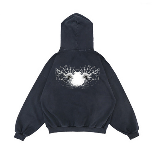 BrandoLa: Reverse Pocket Distressed Hoodie – Webbed Goggles