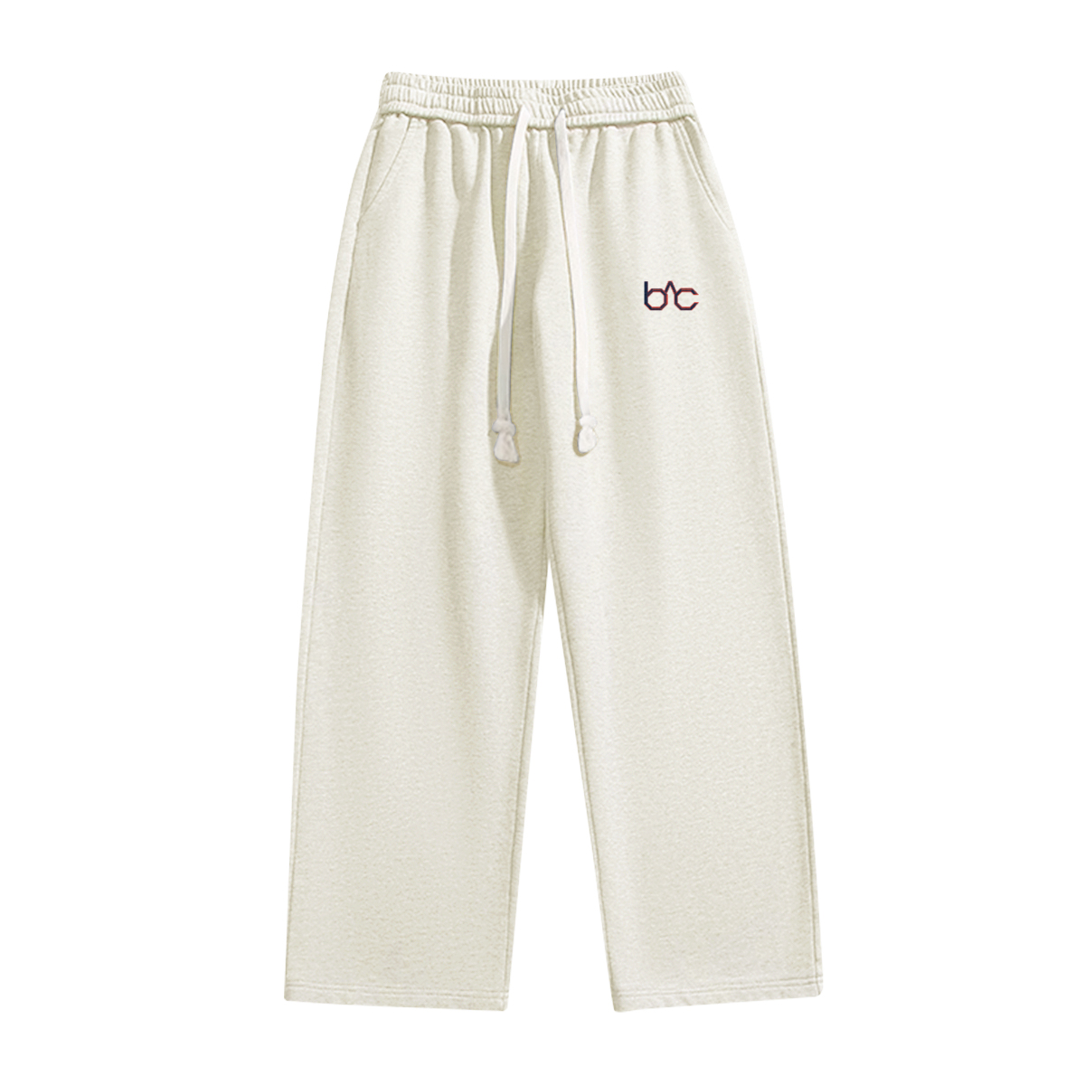 BrandoLa: soLO Border’d Sweatpant - White + Apricot
