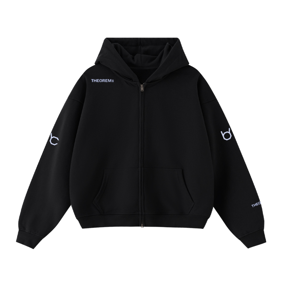 Theorem_5 Cropped Zip Hoodie
