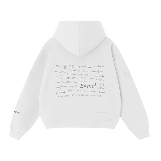 Theorem Equation 56.3 — Cropped Zip Hoodie (White / Light Blue / Smoky Gray)