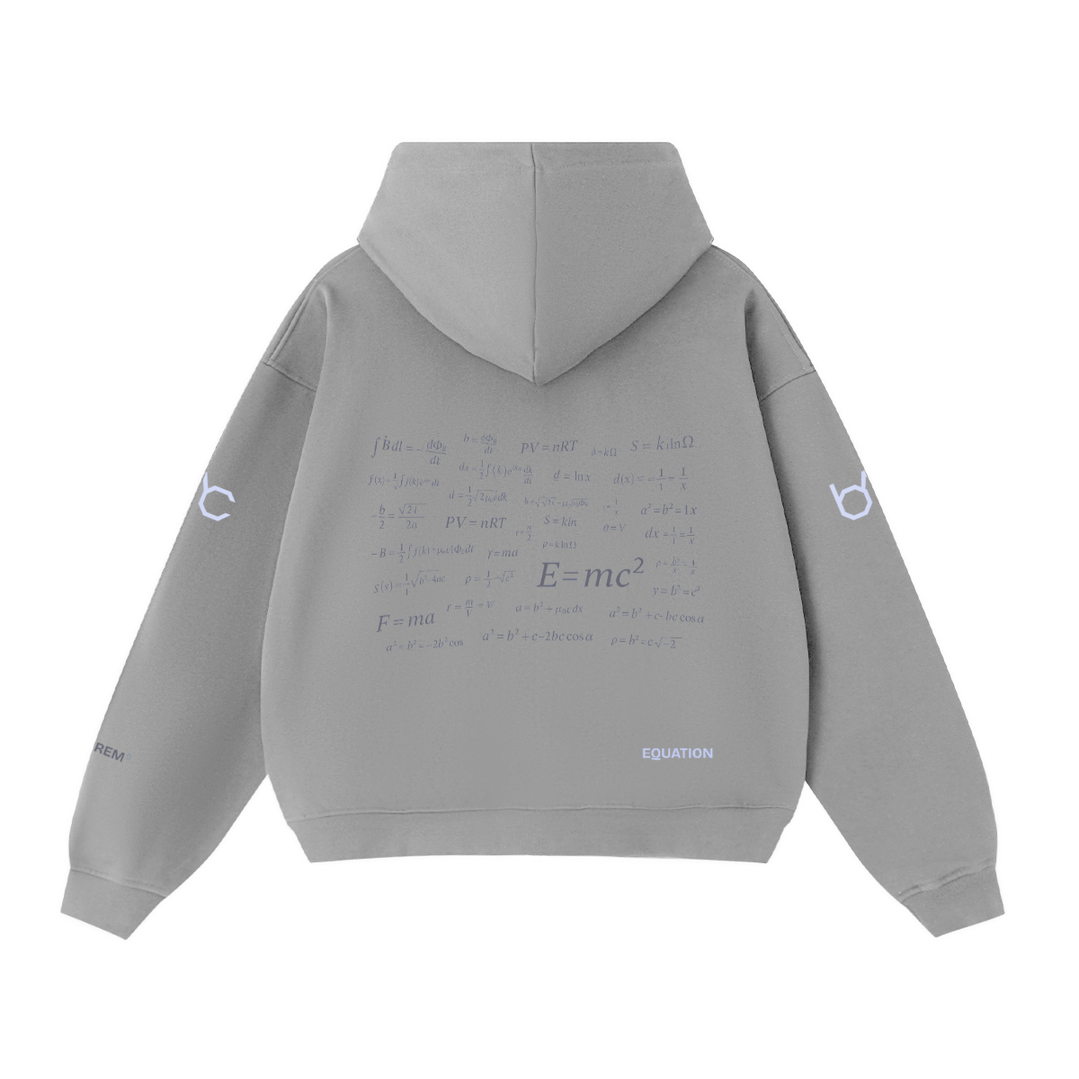 Theorem Equation 56.3 — Cropped Zip Hoodie (White / Light Blue / Smoky Gray)