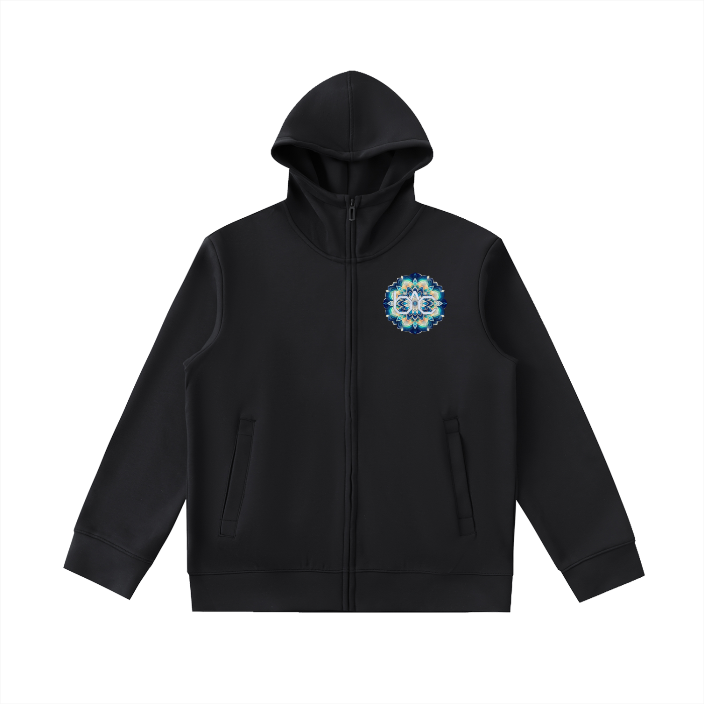 Essential Heavyweight High Neck  Zip-Up Hoodie