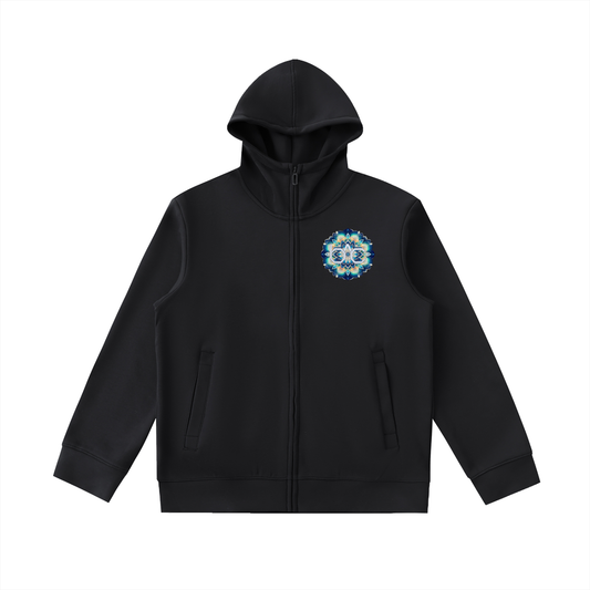 Essential Heavyweight High Neck  Zip-Up Hoodie