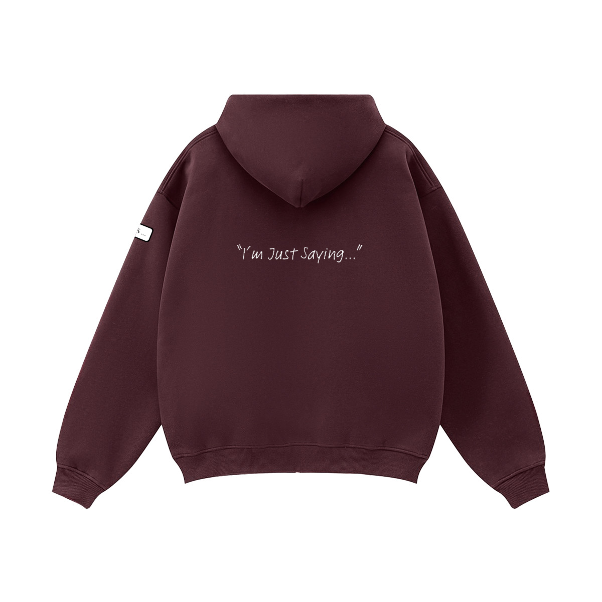 IJS: Zip Hoodie "I'm Just Saying..."Unisex Fleece Zip-up Oversized Hoodie(380GSM)