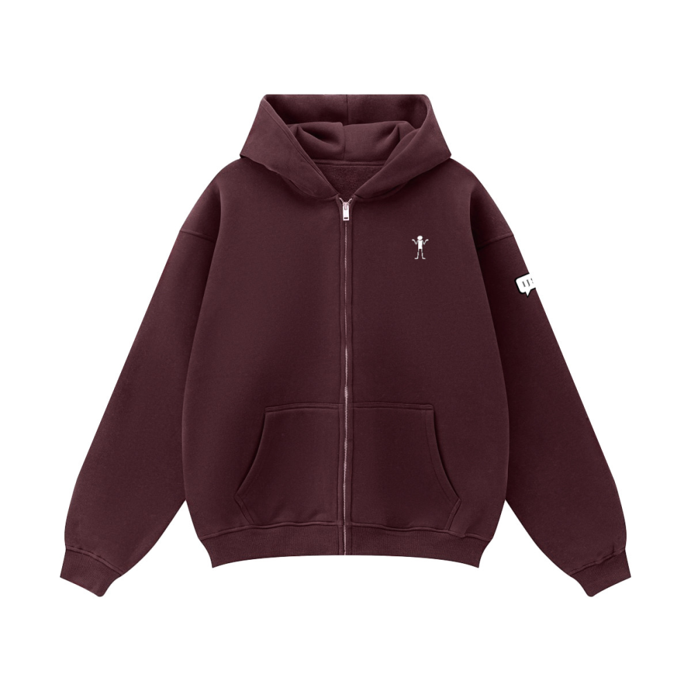 IJS: Zip Hoodie "I'm Just Saying..."Unisex Fleece Zip-up Oversized Hoodie(380GSM)