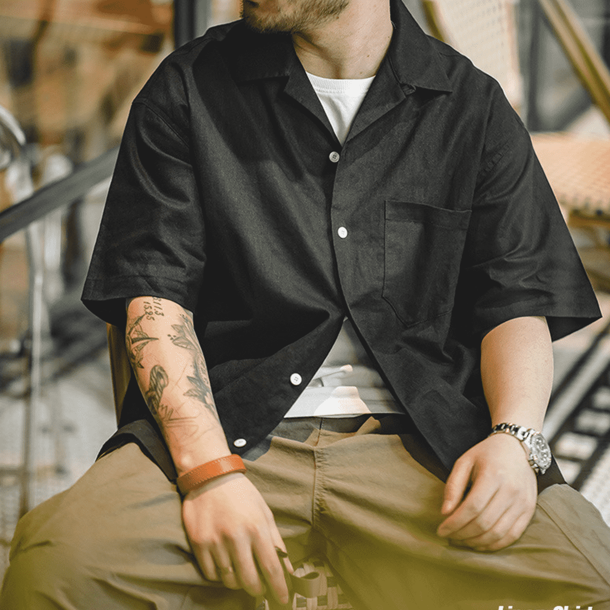 BrandoLa: Cuban Collar Shirt – Short Sleeve Cotton